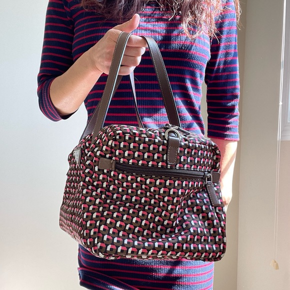 Prada Tessuto Stampat hand bag with leather shoulder strap - Picture 3 of 13